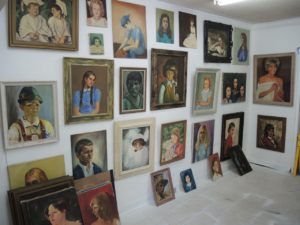 Just one of the many walls filled with portraits